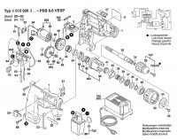 Bosch 0 603 926 303 Psb 9,6 Vesp Cordless Percussion Drill 9.6 V / Eu Spare Parts